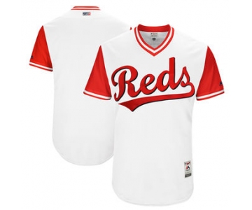 Custom Men's Cincinnati Reds Majestic White 2017 Players Weekend Authentic Team Jersey
