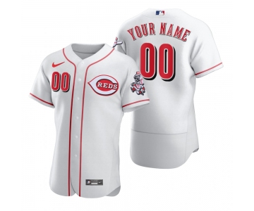 Men's Cincinnati Reds Custom Nike White 2020 Stitched MLB Flex Base Jersey