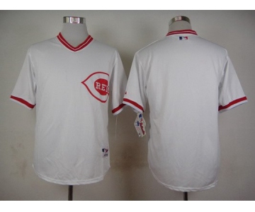 Men's Cincinnati Reds Customized 1990 White Pullover Jersey