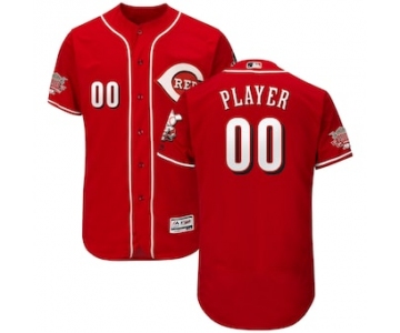 Men's Cincinnati Reds Customized Scarlet 150th Anniversary FlexBase Jersey