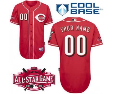 Men's Cincinnati Reds Personalized Alternate Jersey With 2015 All-Star Patch