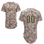 Women's Cincinnati Reds Customized Camo Cool Base Baseball Jersey