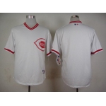 Youth Cincinnati Reds Customized 1990 White Pullover Jersey