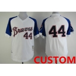 Custom Atlanta Braves 1974 White Throwback Jersey