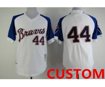 Custom Atlanta Braves 1974 White Throwback Jersey