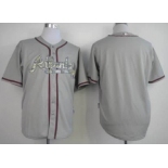 Kids' Atlanta Braves Customized Gray With Camo Jersey