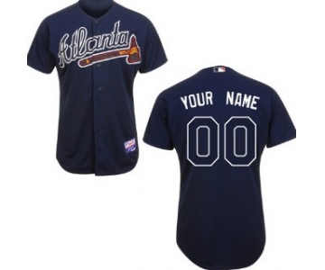 Kids' Atlanta Braves Customized Navy Blue Jersey