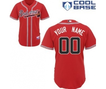 Kids' Atlanta Braves Customized Red Jersey
