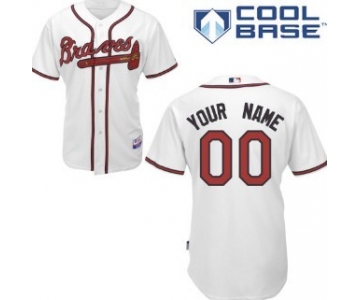 Kids' Atlanta Braves Customized White Jersey