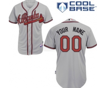 Men's Atlanta Braves Customized Gray Jersey