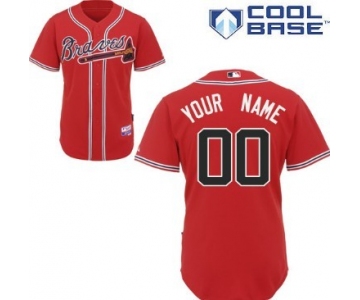 Men's Atlanta Braves Customized Red Jersey