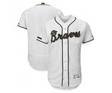Men's Atlanta Braves Majestic White 2018 Memorial Day Authentic Collection Flex Base Team Custom Jersey