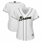 Women's Atlanta Braves Majestic White 2018 Memorial Day Cool Base Team Custom Jersey