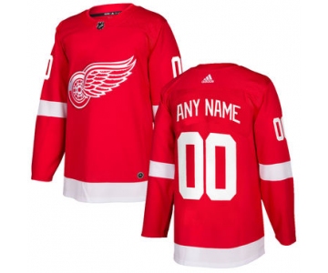 Custom Men's Detroit Red Wings Red Home 2017-2018 adidas Hockey Stitched NHL Jersey