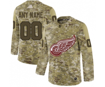 Detroit Red Wings Camo Men's Customized Adidas Jersey