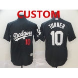 Men's Los Angeles Dodgers Custom Black Turn Back The Clock Cool Base Jersey