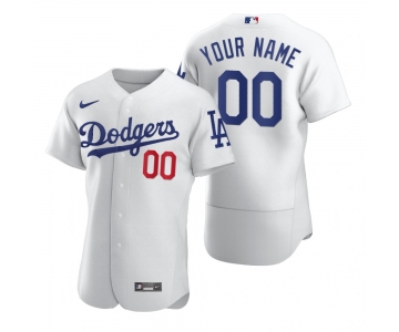 Men's Los Angeles Dodgers Custom Nike White 2020 Stitched MLB Flex Base Jersey
