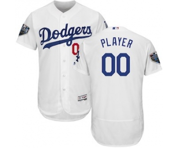 Men's Los Angeles Dodgers Majestic White 2018 World Series Flex Base Custom Jersey