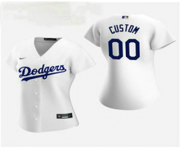 Women's Custom Los Angeles Dodgers 2020 White Home Nike Jersey
