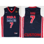 Custom 1992 Olympics Team USA Navy Blue Swingman Jersey