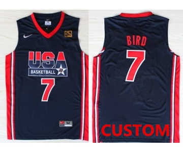 Custom 1992 Olympics Team USA Navy Blue Swingman Jersey