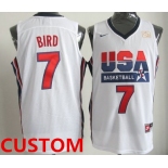 Custom 1992 Olympics Team USA  White Swingman Jersey
