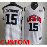 Custom 2012 Olympics Team USA Revolution 30 Swingman White Jersey