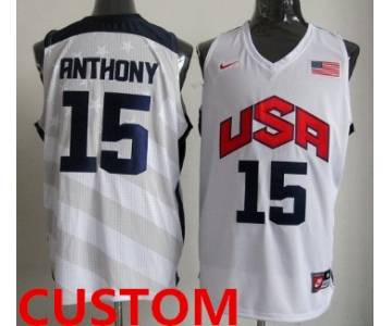 Custom 2012 Olympics Team USA Revolution 30 Swingman White Jersey