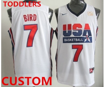 Toddlers Custom 1992 Olympics Team USA White Swingman Jersey