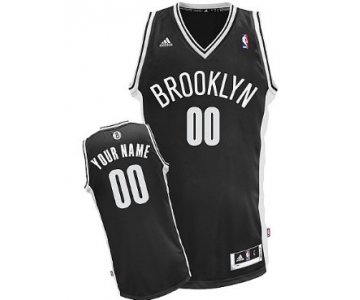 Mens Brooklyn Nets Customized Black Jersey