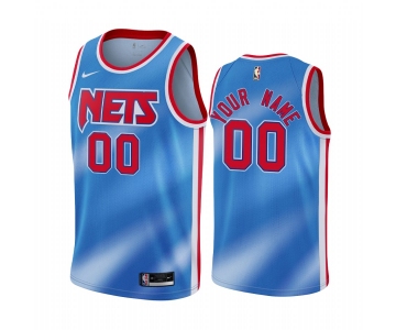 Men's Nike Nets Personalized Blue NBA Swingman Classic Edition Jersey