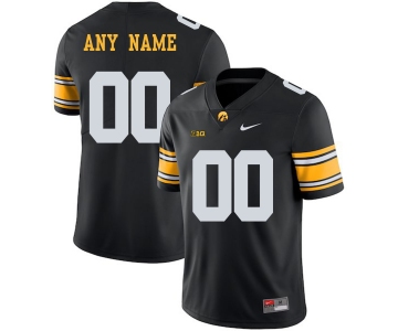 Iowa Hawkeyes Black Men's Customized College Football Jersey
