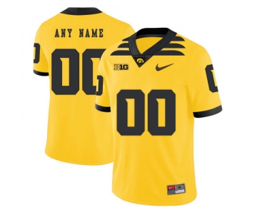 Iowa Hawkeyes Customized Yellow College Football Jersey