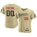 Men's Arizona Diamondbacks ACTIVE PLAYER Custom 2021 Gold City Connect Flex Base Stitched MLB Jersey