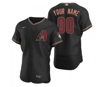 Men's Arizona Diamondbacks Custom Nike Black Stitched MLB Flex Base Jersey