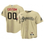 Men's Arizona Diamondbacks Gold ACTIVE PLAYER Custom 2021 City Connect Cool Base Stitched MLB Jersey