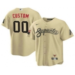 Men's Arizona Diamondbacks Gold ACTIVE PLAYER Custom 2021 City Connect Cool Base Stitched MLB Jersey