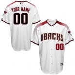 Men's Arizona Diamondbacks Majestic WhiteBrick Cool Base Custom Jersey