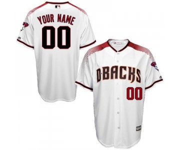 Men's Arizona Diamondbacks Majestic WhiteBrick Cool Base Custom Jersey
