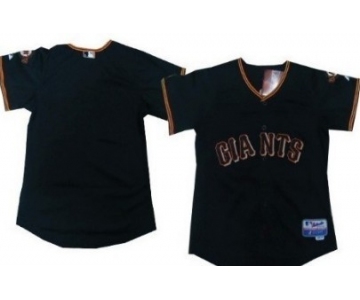 Kids' San Francisco Giants Customized Black Jersey