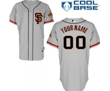 Kids' San Francisco Giants Customized Gray SF Jersey