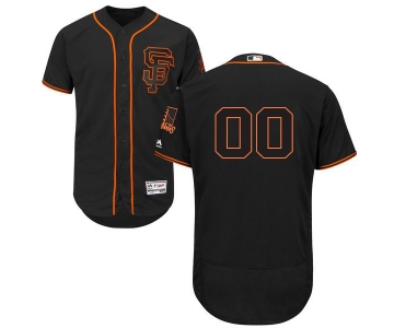 Mens San Francisco Giants Black Customized Flexbase Majestic MLB Collection Jersey