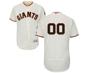 Mens San Francisco Giants Cream Customized Flexbase Majestic MLB Collection Jersey