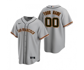 Men's San Francisco Giants Custom Nike Gray Stitched MLB Cool Base Road Jersey