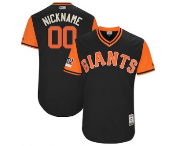 Men's San Francisco Giants Majestic Black 2018 Players' Weekend Authentic Flex Base Custom Jersey