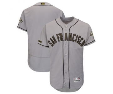 Men's San Francisco Giants Majestic Gray 2018 Memorial Day Authentic Collection Flex Base Team Custom Jersey