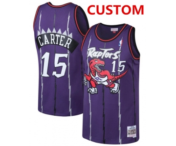 Mitchell and Ness Toronto Raptors Custom Purple Throwback stitched nba jersey