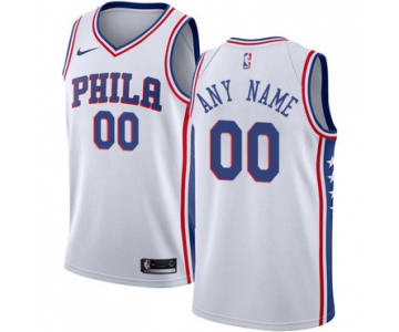 Youth Customized Philadelphia 76ers Swingman White Nike NBA Association Edition Jersey