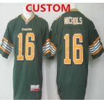 CFL Edmonton Eskimos Custom Green Jersey