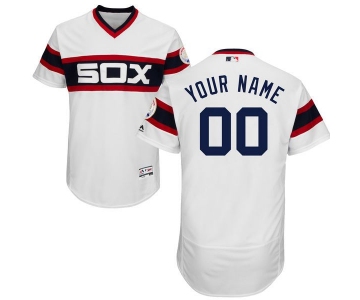 Mens Chicago White Sox White Pullover Customized Flexbase Majestic MLB Collection Jersey